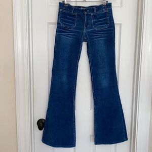Bella Dahl Vintage Chic blue corduroy low rise women's pants